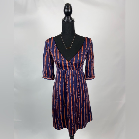 Shosanna Dress 100% Silk V-Neck Size 6 - Picture 3 of 7